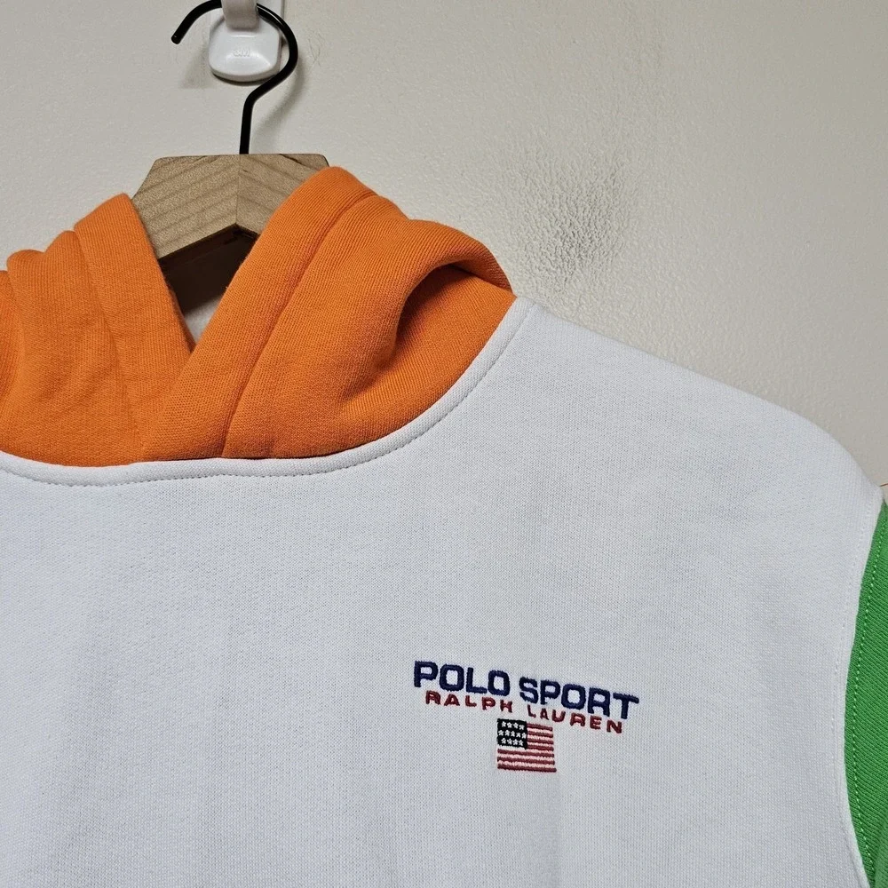 Ralph Lauren Polo Sport Kid's Navy Block Hoodie Sweatshirt Sz Kids 16 XL‎